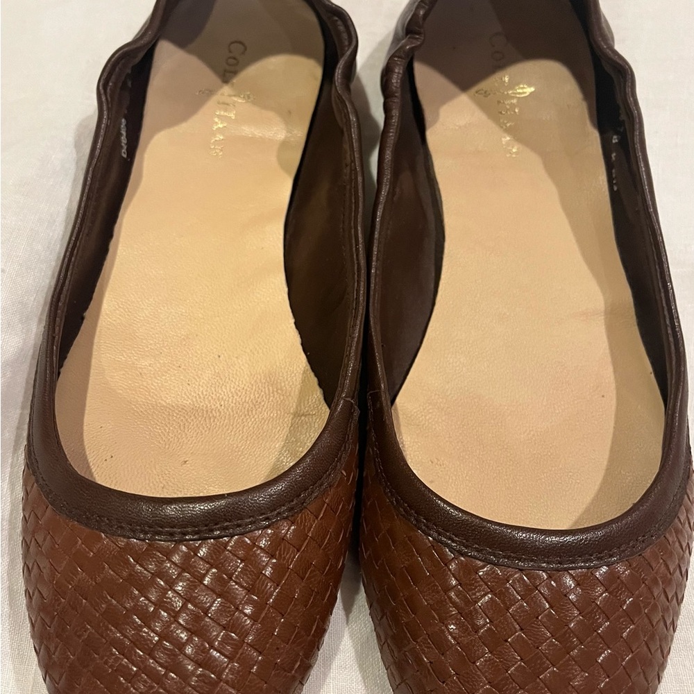 Cole Haan Brown Woven Flats
